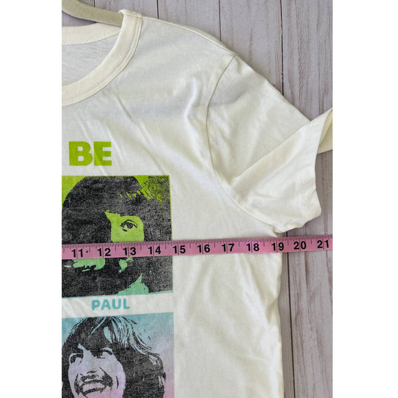 Like New The Beatles Let It Be T-Shirt Sz Large Cream Color Women's - Picture 5 of 6